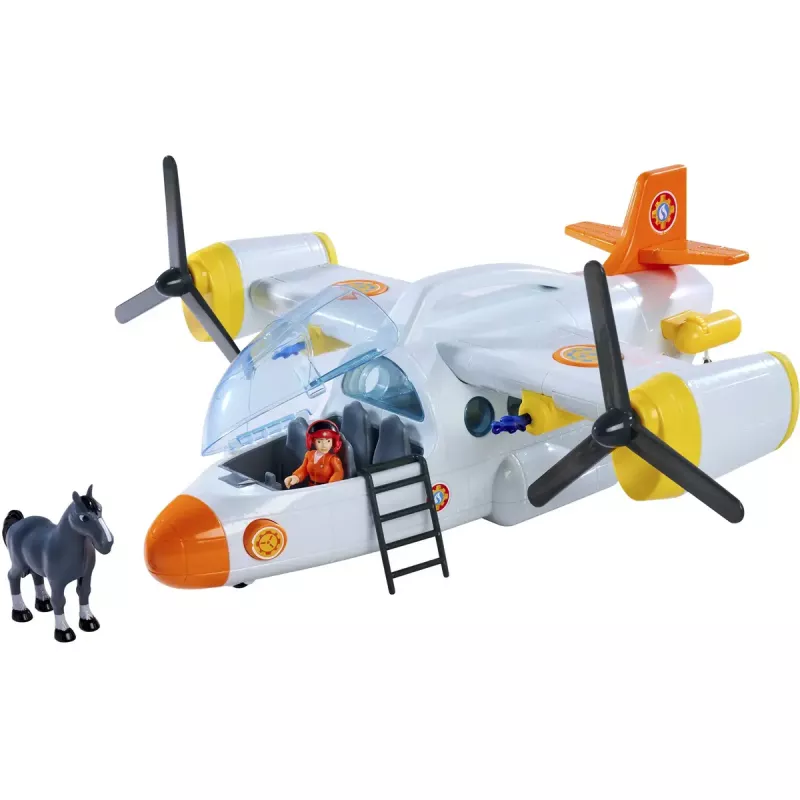 Simba‑Dickie Fireman Sam Fire Swift Avión de rescate modelo 109252615, avión de juguete infantil