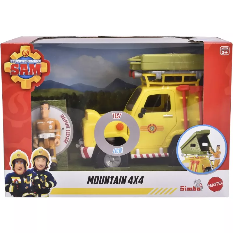 Vehículo todoterreno de juguete Simba-Dickie Fireman Sam con tienda de techo — modelo 109252653, set de juego