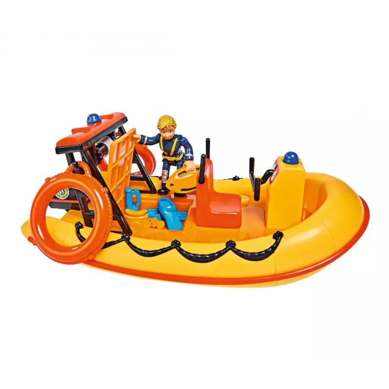 Barco de juguete Simba-Dickie Feuerwehrmann Sam barco Neptun con figura — vehículo de juguete