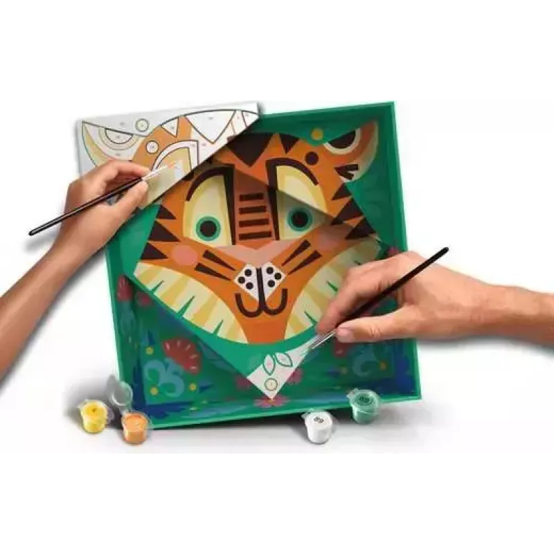 Set de pintura y moldeado Ravensburger CreArt Do it together – Tigre (actividad de pintura conjunta) 25863
