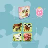 Puzle Ravensburger UP! Animales de granja – set progresivo 4, 6, 8, 10 piezas