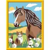 Set de pintura Ravensburger CreArt – motivo caballo y gatito, set creativo de pintar por números