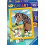 Set de pintura Ravensburger CreArt – motivo caballo y gatito, set creativo de pintar por números