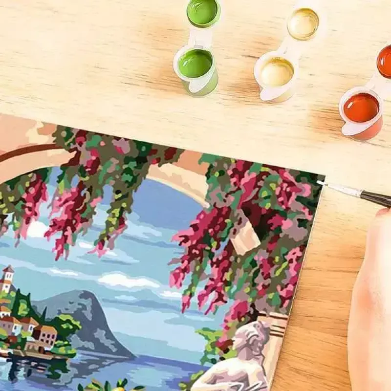 Puzle Ravensburger CreArt Premium Lago Maggiore, motivo para pintar, modelo 25963