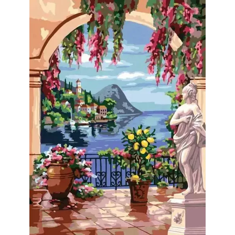 Puzle Ravensburger CreArt Premium Lago Maggiore, motivo para pintar, modelo 25963