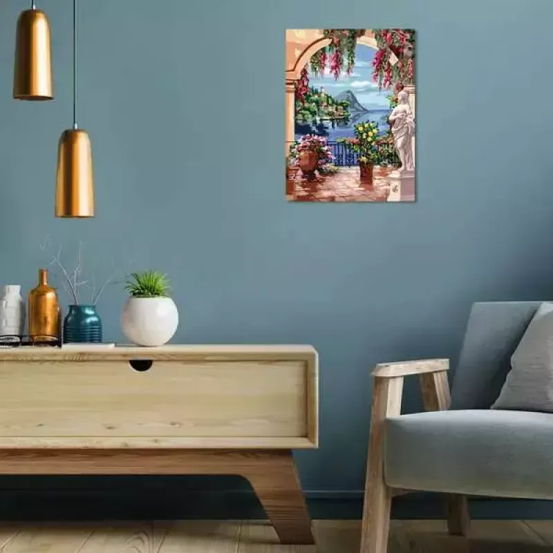 Puzle Ravensburger CreArt Premium Lago Maggiore, motivo para pintar, modelo 25963