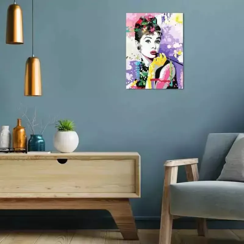 Set de puzle y pintura Ravensburger CreArt Premium — Audrey Hepburn (Ravensburger 25526)