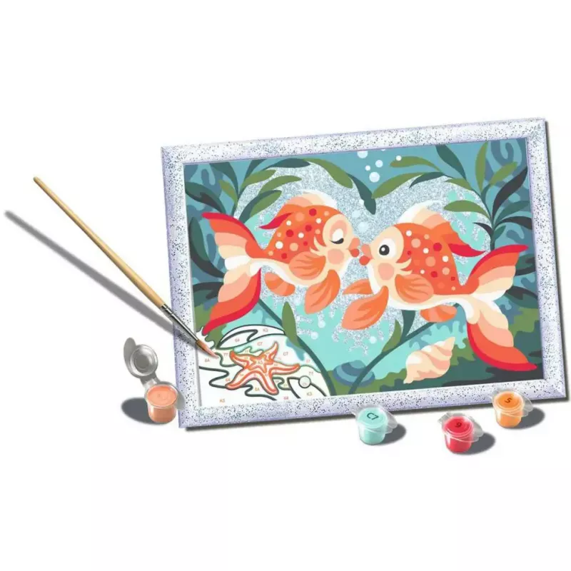 Set de pintura Ravensburger CreArt — Fish in Love (Modelo 23998) — set de pintar por números con acrílico