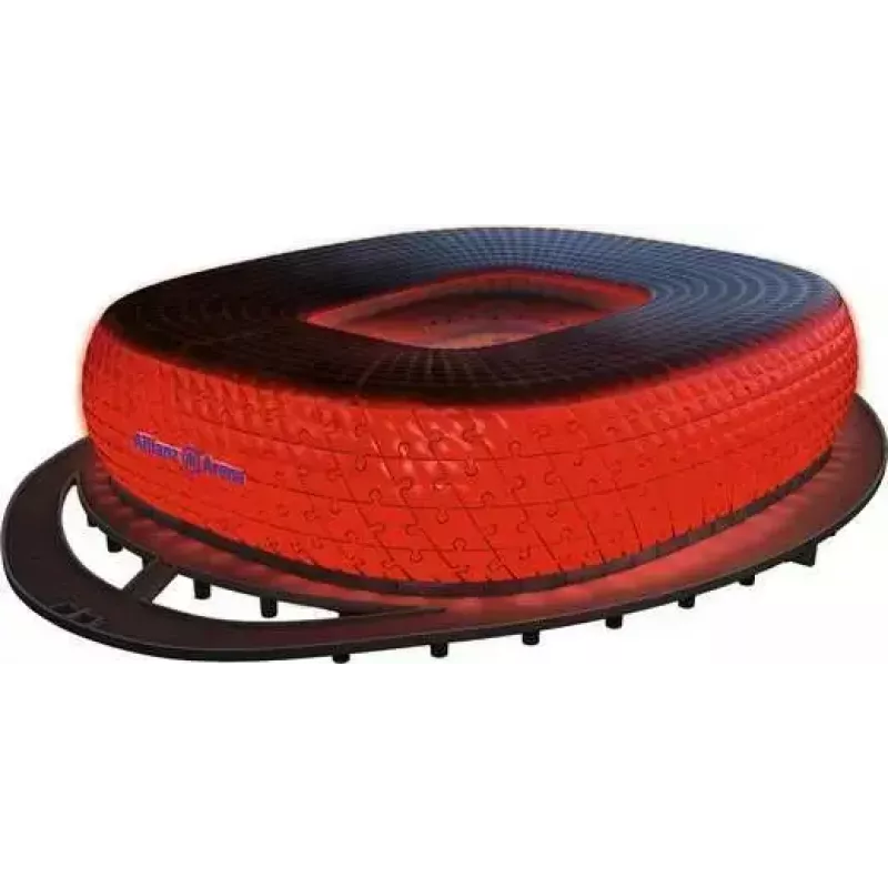 Puzle 3D Ravensburger Iconics Allianz Arena con luz, 216 piezas