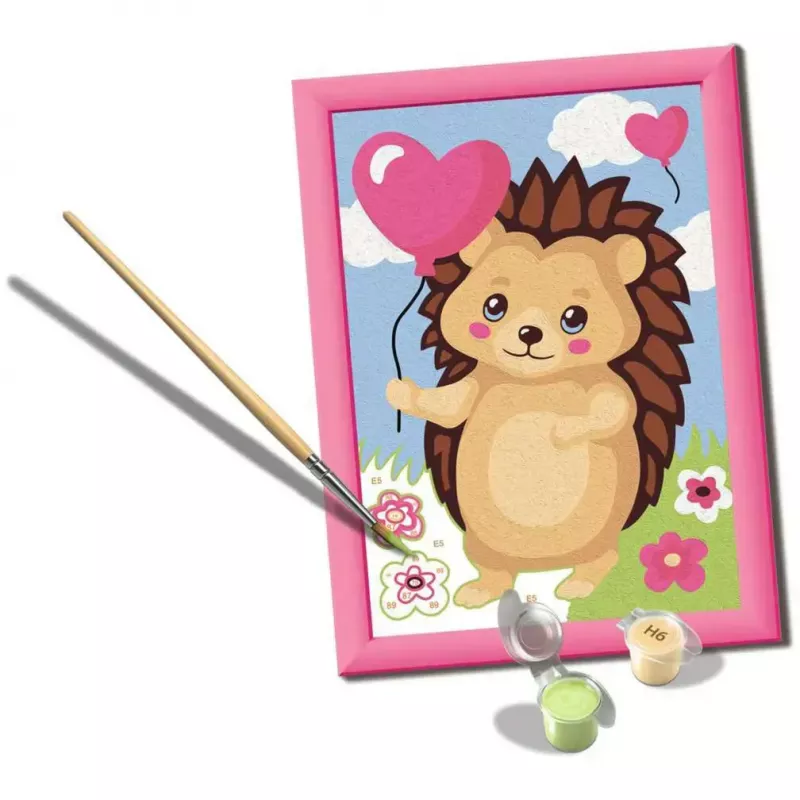 Kit de pintar por números Ravensburger CreArt Erizo cariñoso (modelo 25883) – set de pintura
