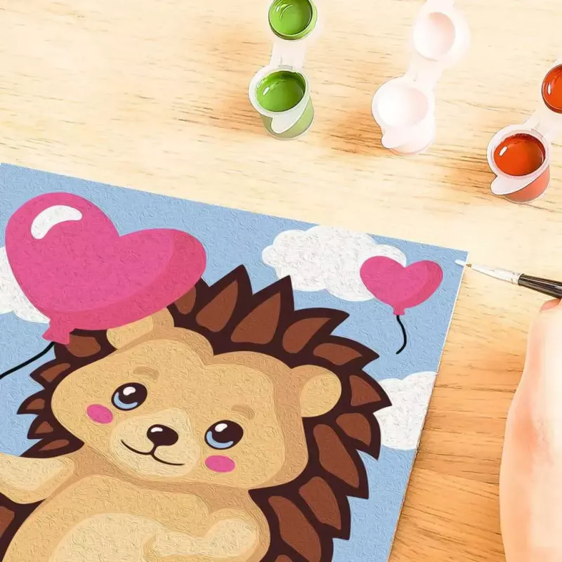 Kit de pintar por números Ravensburger CreArt Erizo cariñoso (modelo 25883) – set de pintura