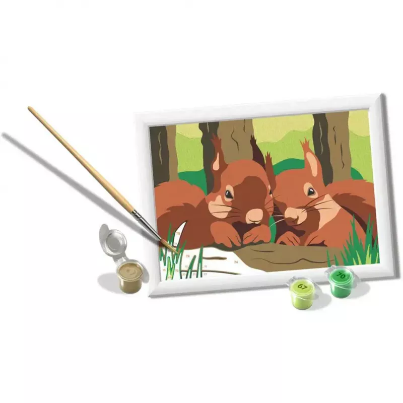 Set de pintura Ravensburger CreArt – Cuddling Squirrels (modelo 25882) de Ravensburger
