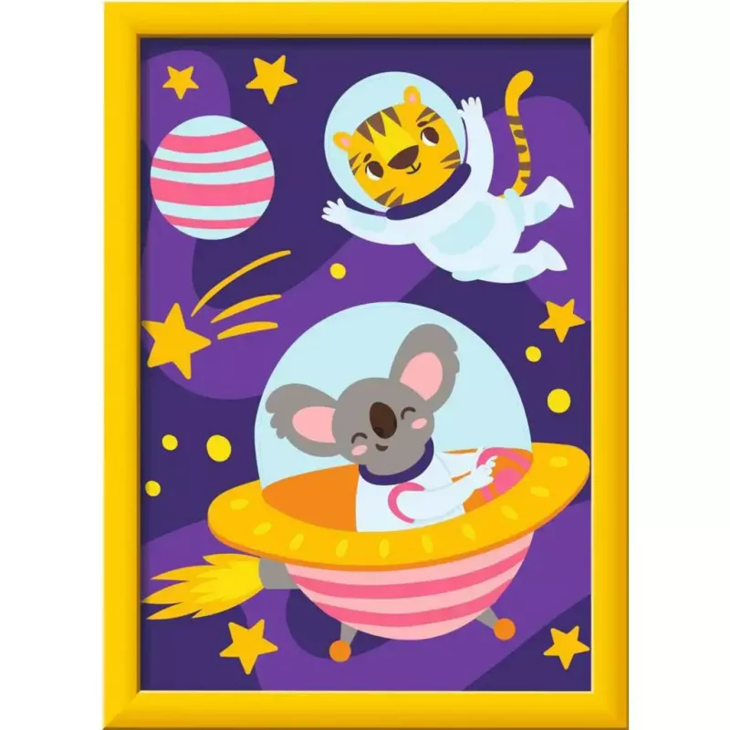 Set de pintar por números Ravensburger CreArt – «Animales en el espacio» set de pintura