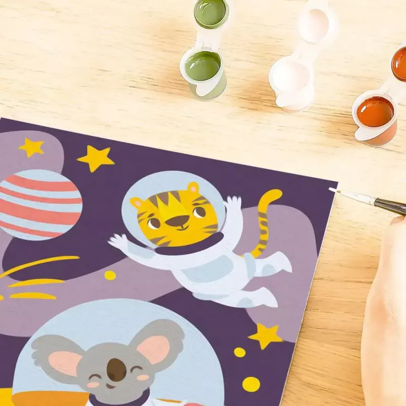 Set de pintar por números Ravensburger CreArt – «Animales en el espacio» set de pintura