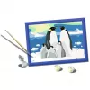 Set de pintura Ravensburger CreArt Familia de pingüinos – set de pintar por números, modelo 25888
