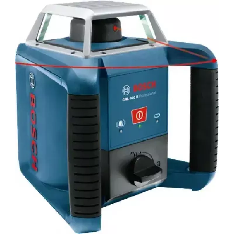 Bosch GRL 400 H Professional set de nivel láser rotativo, alcance 400 m (con receptor), láser rojo, con receptor LR 1, trípode BT 152 y maletín, azul
