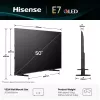 Hisense 50E77Q 127 cm (50") QLED 4K Ultra HD Smart TV, Wi-Fi, triple sintonizador, negro
