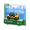 Autotransportador de tren de juguete Ravensburger BRIO — 2 piezas, negro/azul/amarillo