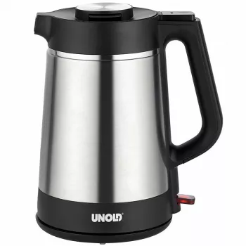 Unold 18715 hervidor de agua 1,5 L 1800 W negro, acero inoxidable