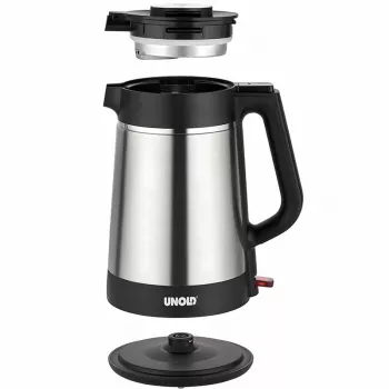 Unold 18715 hervidor de agua 1,5 L 1800 W negro, acero inoxidable