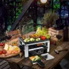 Raclette de fundición RC 104 negro/acero inoxidable