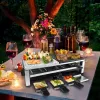 Steba RC 108 Grill Multi-Raclette, 2000 W, 8 sartenes, acero inoxidable/negro