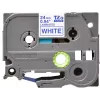 Cinta de escritura Brother TZe253 24 mm azul sobre blanco