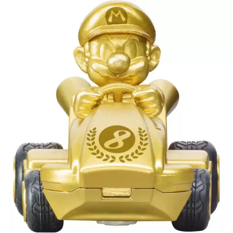 Coche radiocontrol CARRERA Mario Kart Mini RC — Mario Gold Gold, 2,4 GHz, caja de papel