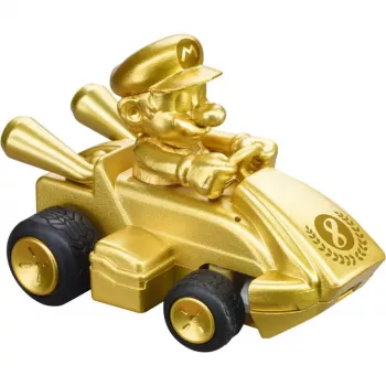Coche radiocontrol CARRERA Mario Kart Mini RC — Mario Gold Gold, 2,4 GHz, caja de papel