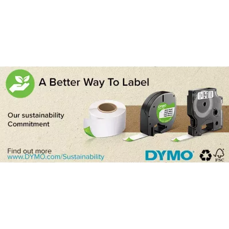 Etiquetas DYMO Authentic D1 Durable | Impresión negra sobre cinta blanca | 12 mm x 5,5 m | Cinta de etiquetas de alto rendimiento para impresoras de etiquetas LabelManager