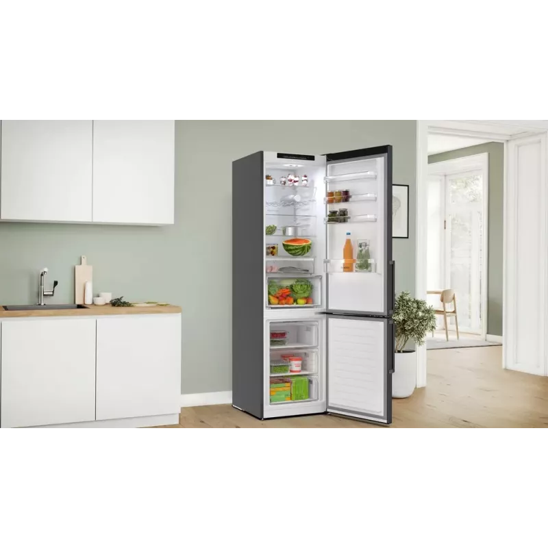 Bosch KGN39VXAU Frigorífico combi independiente 363 l Negro