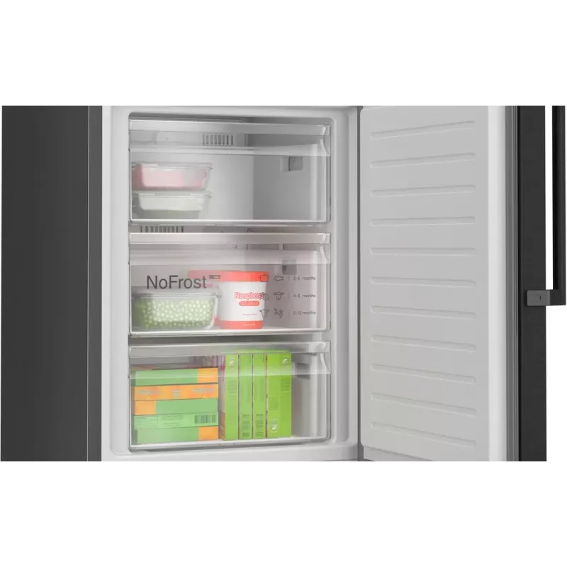 Bosch KGN39VXAU Frigorífico combi independiente 363 l Negro