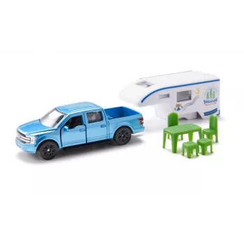 Coche Siku Ford F150 Metal Plástico Azul Verde Blanco 3+ años