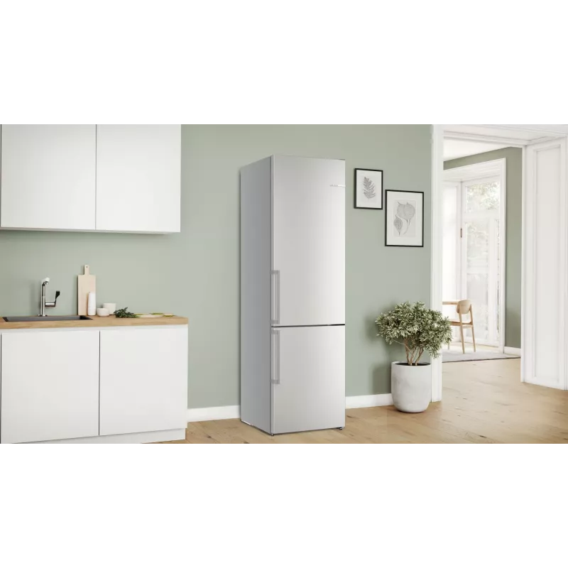 Bosch Serie 6 KGN39AIAU frigorífico combinado, de libre instalación, 363 l (260 l + 103 l), 203 cm, clase energética A, acero inoxidable cepillado