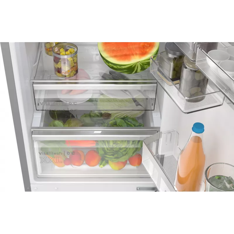 Bosch Serie 6 KGN39AIAU frigorífico combinado, de libre instalación, 363 l (260 l + 103 l), 203 cm, clase energética A, acero inoxidable cepillado