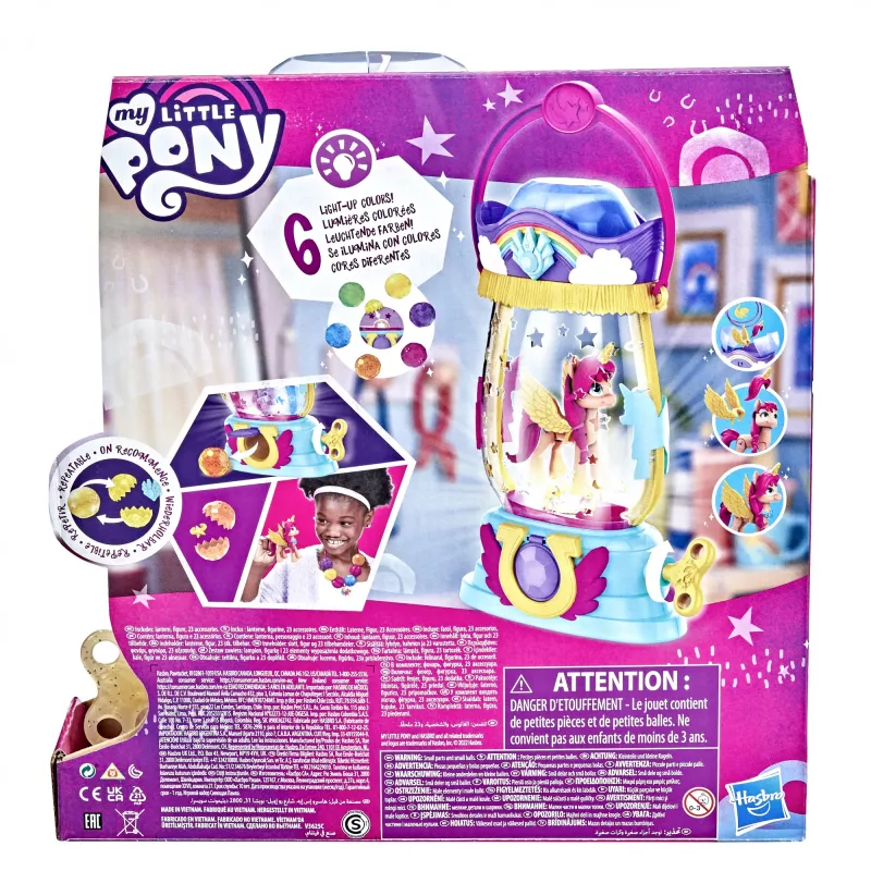 My Little Pony : Una nueva generación – Linterna Sparkle Reveal Sunny Starscout – Juguete luminoso con 25 piezas, sorpresas