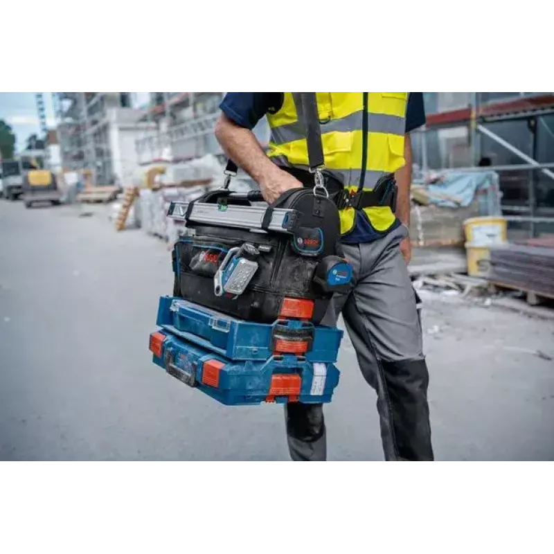 Bosch GWT 20 Professional 1600A025L6 bolsa de herramientas, poliéster 1000D, capacidad de carga 23 kg, negro/azul