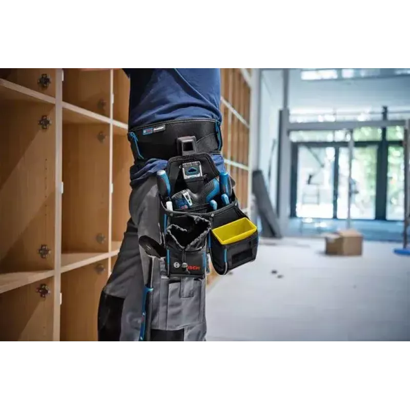 Bosch GWT 4 Professional 1600A0265T bolsa de herramientas, poliéster 1000D, capacidad de carga de 5 kg, negra/azul