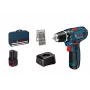 Atornillador a batería Bosch GSR 12V-15 Professional, 1300 RPM, Negro, Azul