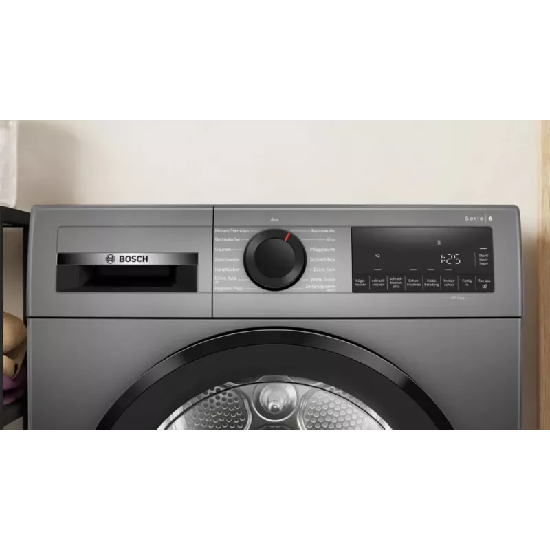 Bosch Serie 6 WQG243DR10 Secadora con bomba de calor independiente carga frontal 9 kg Gris