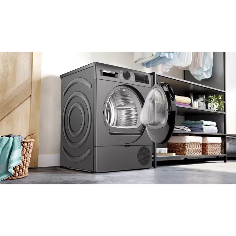 Bosch Serie 6 WQG243DR10 Secadora con bomba de calor independiente carga frontal 9 kg Gris