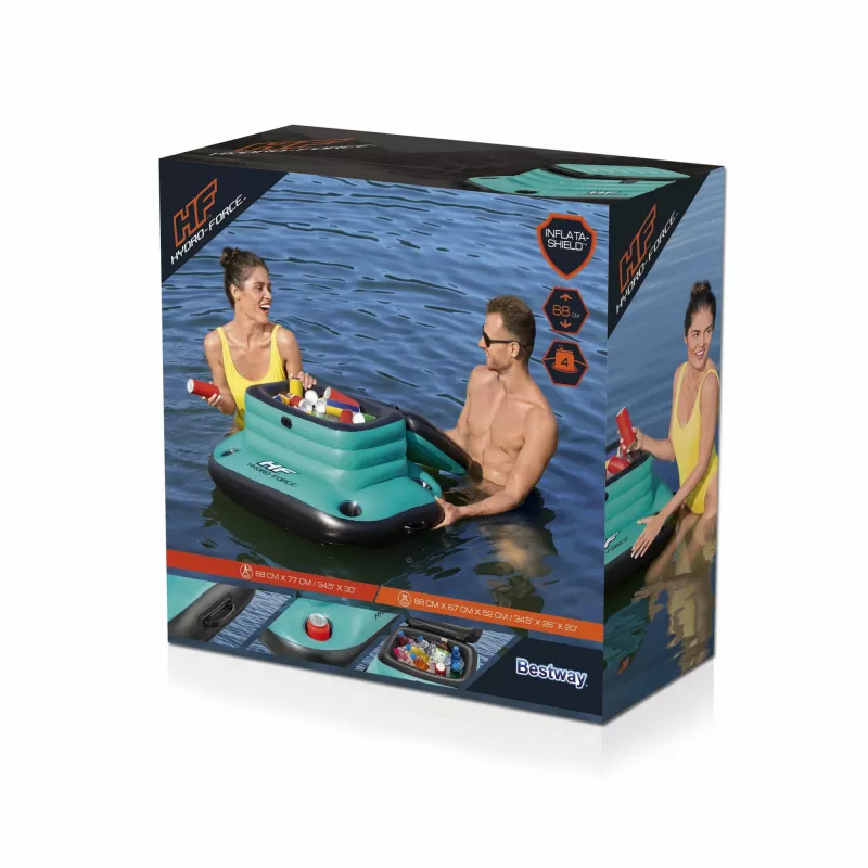 Nevera portátil Bestway 43191 49 L negra, gris, naranja