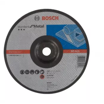 Bosch Standard for Metal A 24 P BF disco de desbaste, 230 mm, de centro hundido (2608603184)