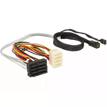 Cable SAS DeLOCK 83390 0,5 m multicolor