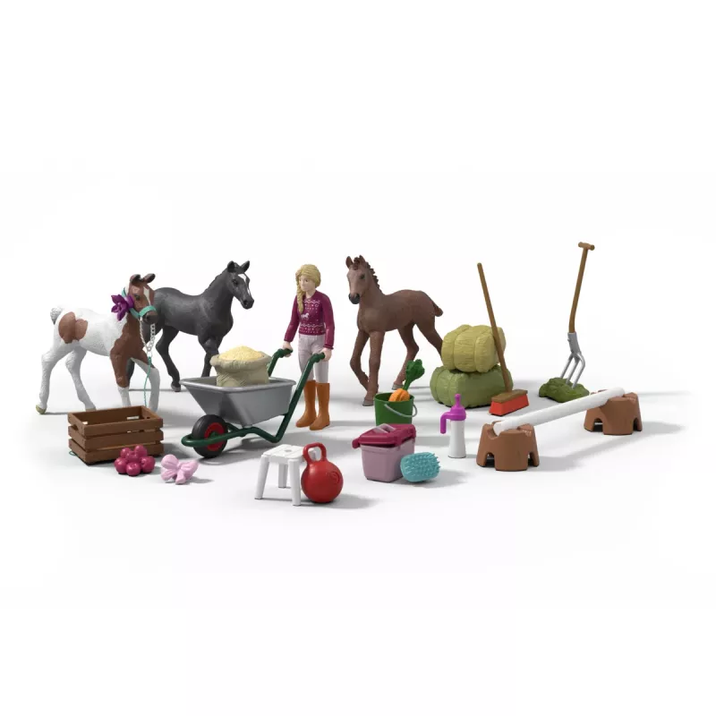 schleich calendario de adviento HORSE CLUB 2025 – cría de potros milagro navideño