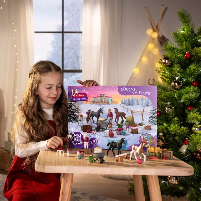 schleich calendario de adviento HORSE CLUB 2025 – cría de potros milagro navideño