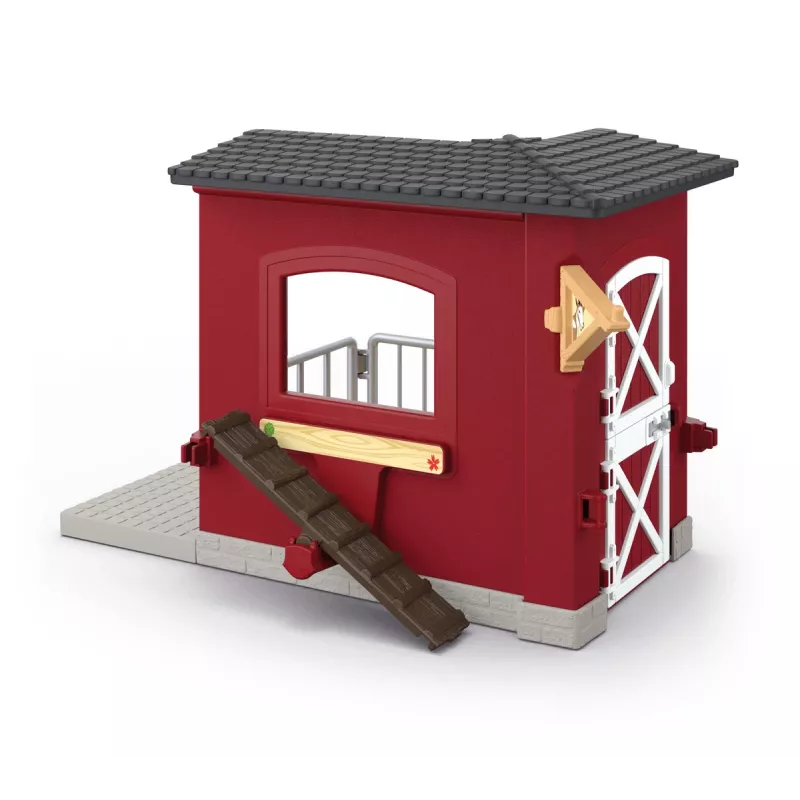 schleich FARM WORLD establo de cabras, granja, granja, animales de granja/juguete de granja, 3 años, multicolor
