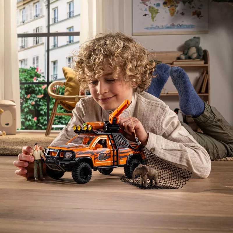 Set de juego Schleich Off-Road Adventure in the Jungle — temática jungla, figuras de plástico, edades 3–8
