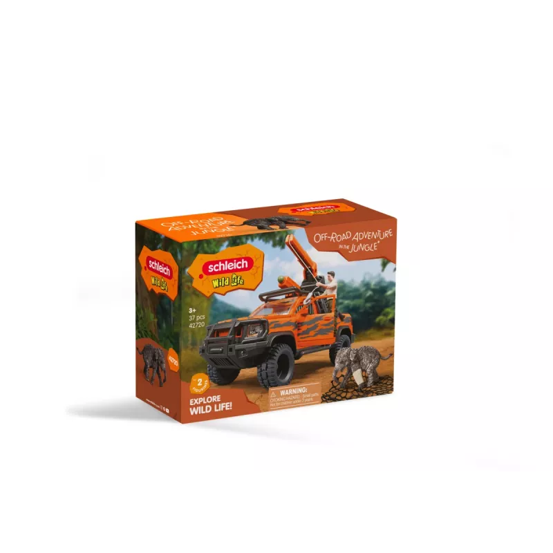 Set de juego Schleich Off-Road Adventure in the Jungle — temática jungla, figuras de plástico, edades 3–8