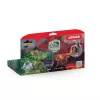 Set de figuras Schleich Eldrador Creatures dinosaurio de fuego vs. lagarto de la jungla, modelo 70834
